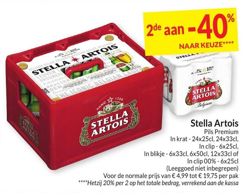 Stella Artois Pils Premium promotie bij Intermarché