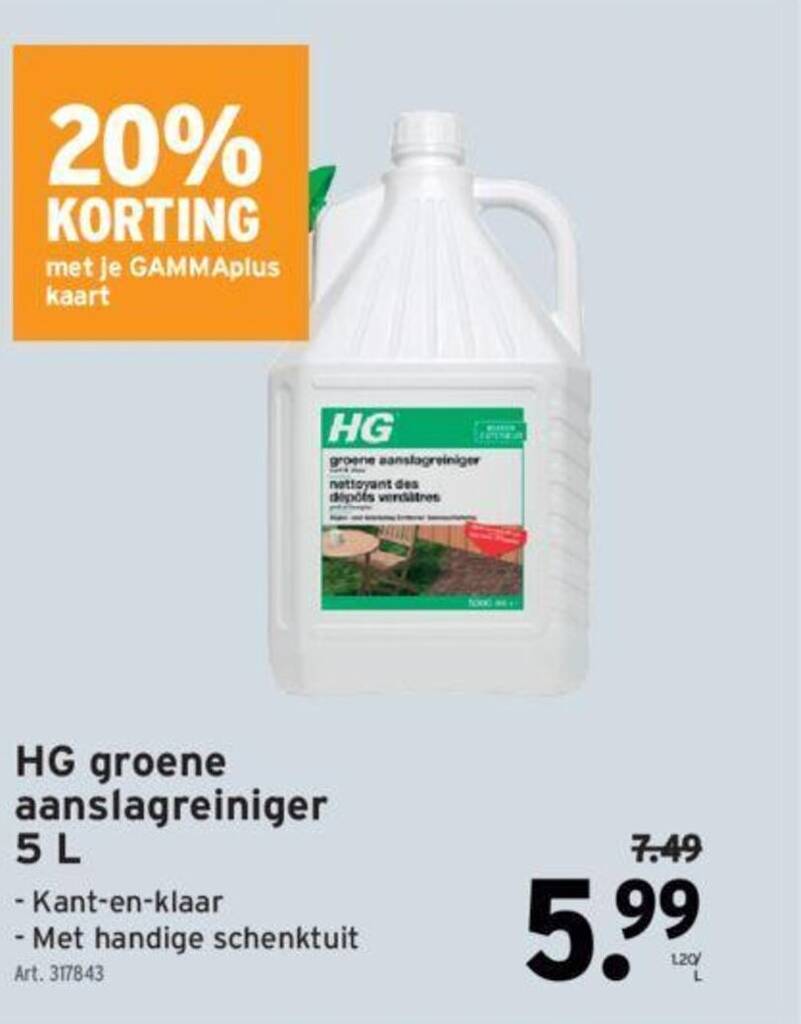 Hg Groene Aanslagreiniger L Promotie Bij Gamma