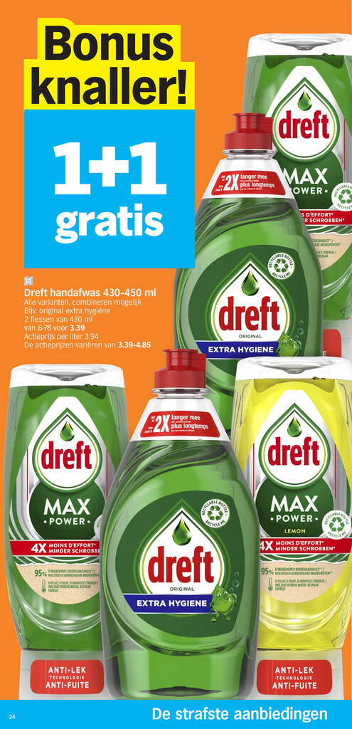 Dreft Handafwas 430 450 Ml Promotie Bij Albert Heijn 1 1 GRATIS