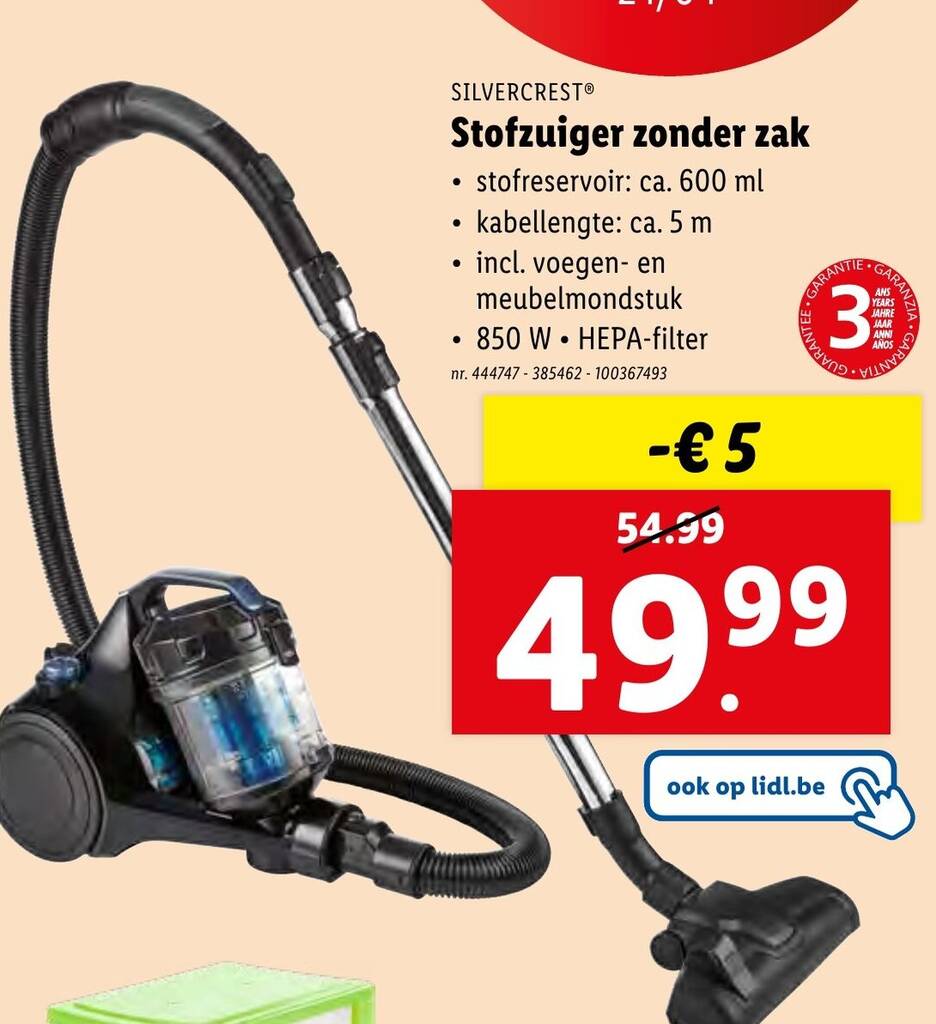 Silvercrest Stofzuiger Zonder Zak Promotie Bij Lidl