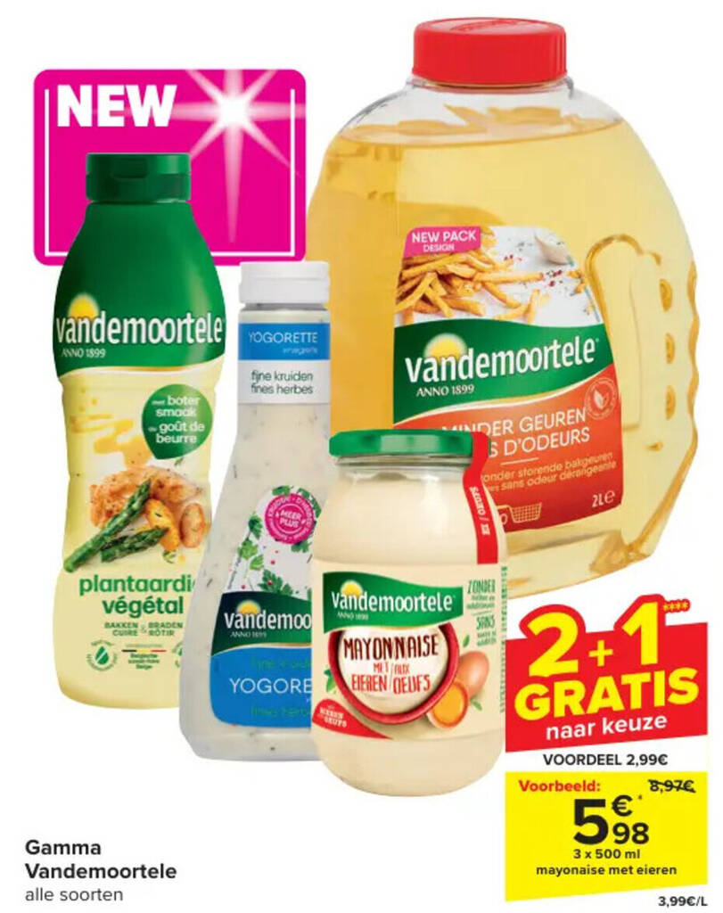 Gamma Vandemoortele X Ml Gratis Promotie Bij Carrefour Market