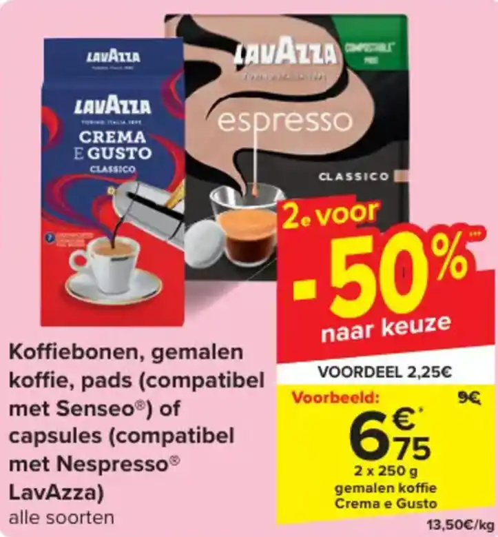 Koffiebonen Gemalen Koffie Pads Compatibel Met Senseo Of Capsules