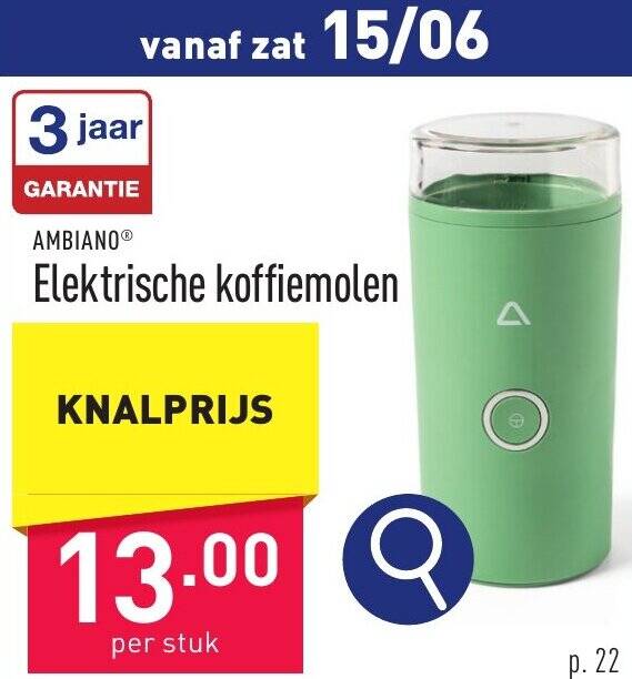 AMBIANO Elektrische Koffiemolen Promotie Bij ALDI