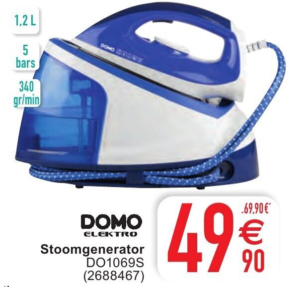 Domo Elektro Stoomgenerator Promotie Bij Cora