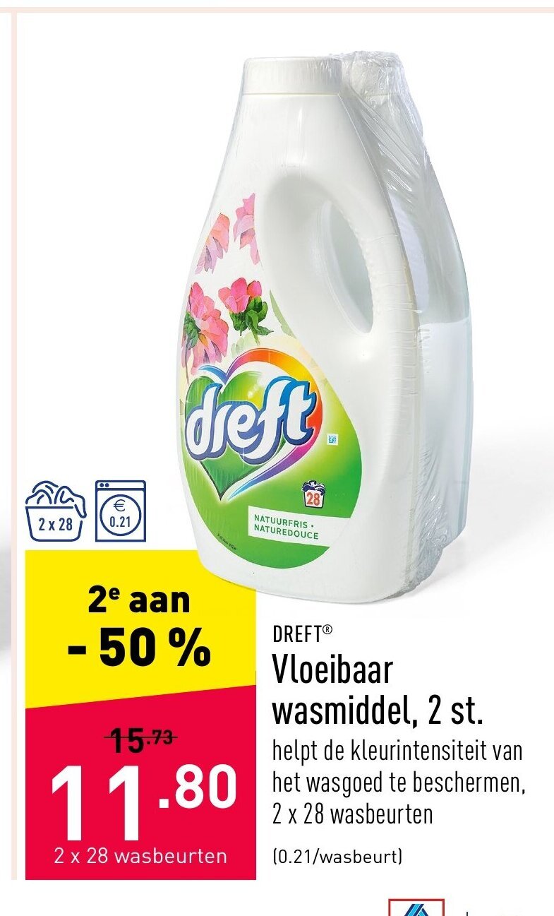 Dreft Vloeibaar Wasmiddel St Promotie Bij Aldi