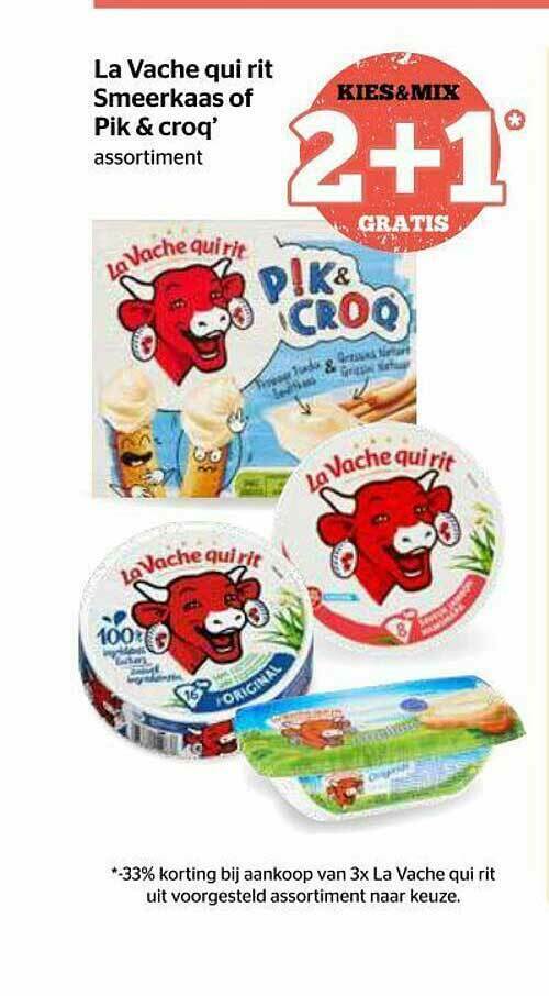 La Vache Qui Rit Smeerkaas Of Pik Croq Promotie Bij Spar