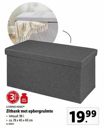 Zitbank Met Opbergruimte Promotie Bij Lidl