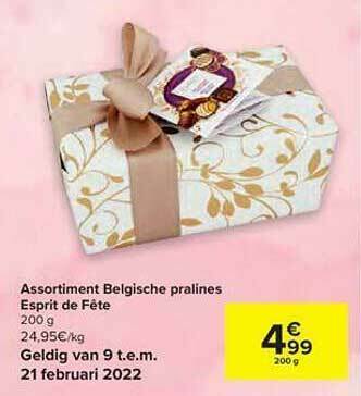 Belgische Pralines Esprit De F Te Promotie Bij Carrefour