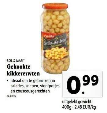 Gekookte Kikkererwten Promotie Bij Lidl