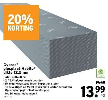 Gyproc Gipsplaat Habito Promotie Bij Gamma