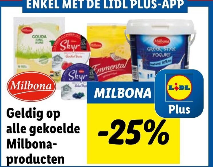 Geldig Op Alle Gekoelde Milbona Producten Promotie Bij Lidl