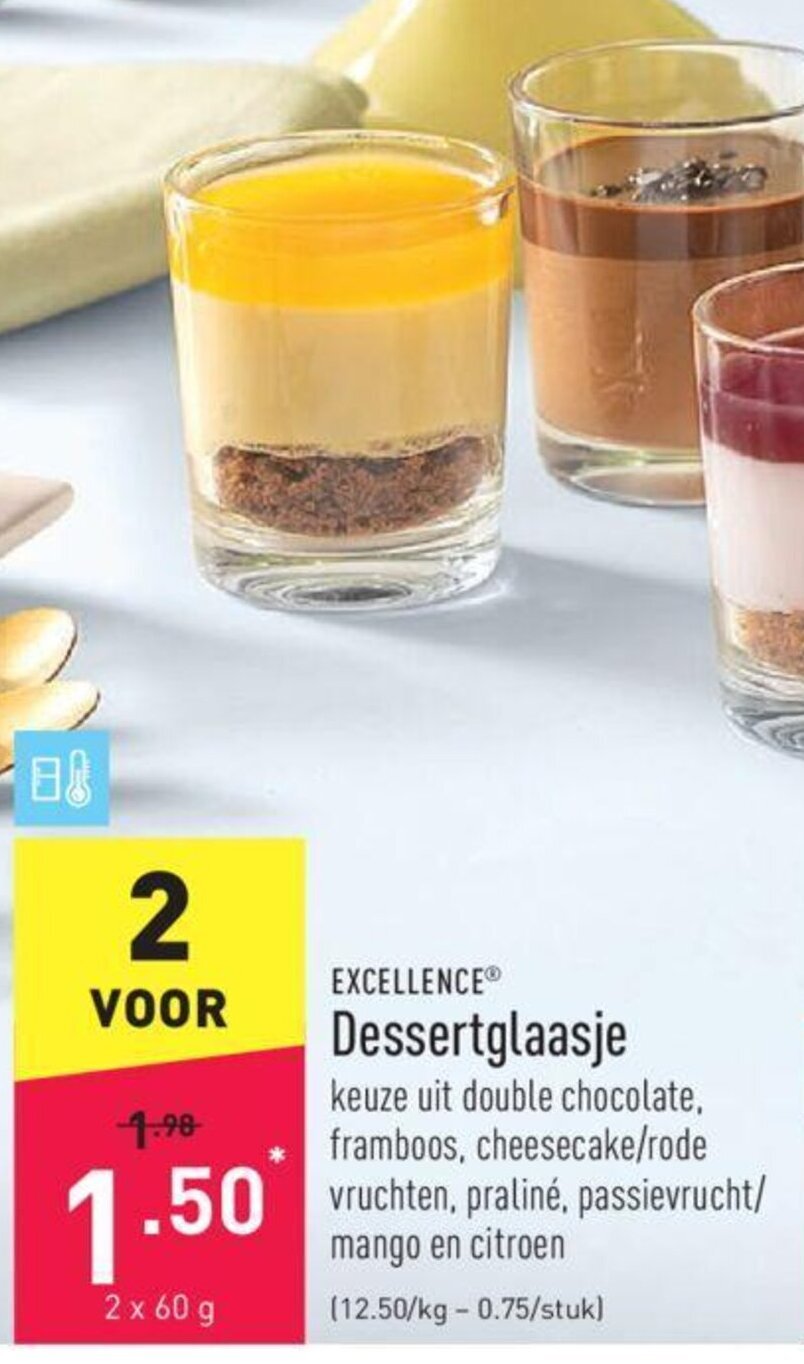 Excellence Dessertglaasje Promotie Bij ALDI