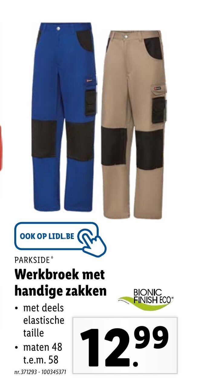 Parkside Werkbroek Met Handige Zakken Promotie Bij Lidl