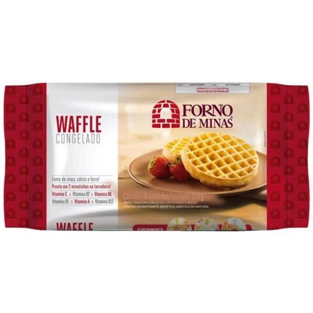 Waffle congelado tradicional forno de minas 280g oferta na São Roque