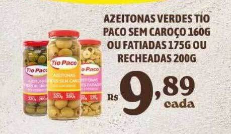 Azeitonas Verdes Tio Paco Sem Caro O Ou Fatiadas Ou Recheadas Oferta Na