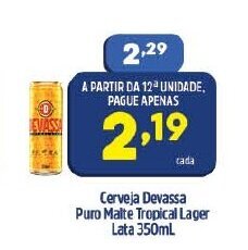 Cerveja Devassa Puro Malte Tropical Lager Lata 350ml Oferta Na Arena