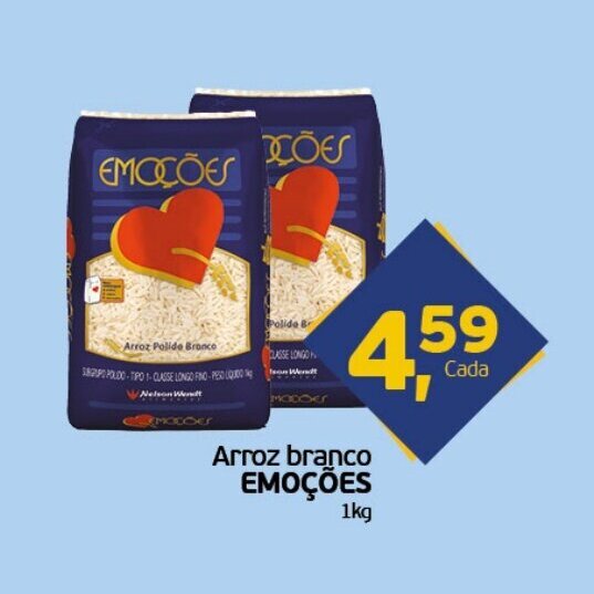 Arroz Branco Emocoes 1kg Oferta Na Cometa Supermercados