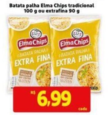 Batata Palha Elma Chips Tradicional 100g Ou Extrafina 90g Oferta Na