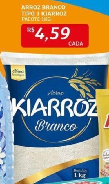 ARROZ BRANCO TIPO 1 KIARROZ PACOTE 1KG oferta na Assaí Atacadista