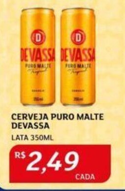 CERVEJA PURO MALTE DEVASSA LATA 350ML oferta na Assaí Atacadista