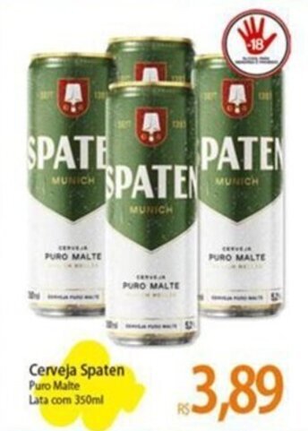 Cerveja Spaten Puro Malte Lata Ml Oferta Na Atacad O