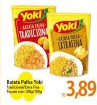 Batata Palha Yoki Tradicional Extra Fina Pacote G G Oferta Na