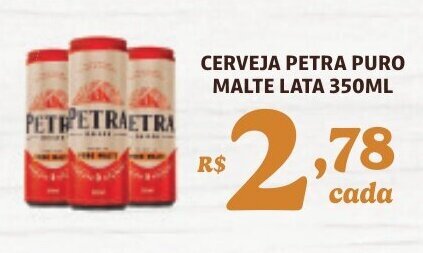 CERVEJA PETRA PURO MALTE LATA 350ML Oferta Na Bahamas Supermercados