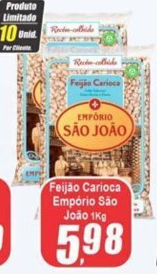 Feijão Carioca Empório São João 1Kg oferta na Panelão