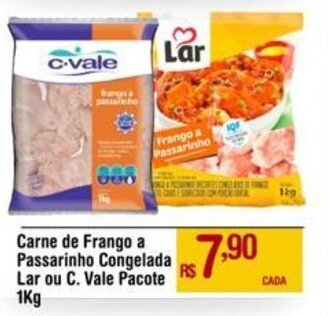 Carne De Frango A Passarinho Congelada Lar Ou C Vale Pacote Kg Oferta