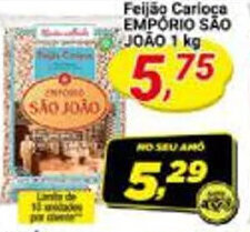 Feijão Carioca EMPORIO SÃO JOÃO 1 kg oferta na Amarelinha supermercados