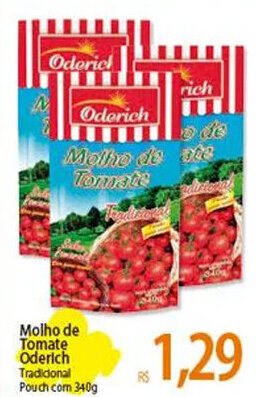 Molho De Tomate Oderich Tradicional Pouch G Oferta Na Atacad O