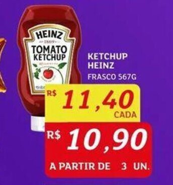 KETCHUP HEINZ FRASCO 567G oferta na Assaí Atacadista