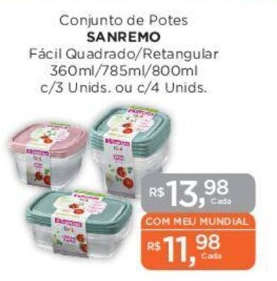 Conjunto De Potes Sanremo Oferta Na Supermercados Mundial