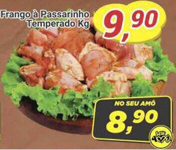 Frango à Passarinho Temperado Kg oferta na Amarelinha supermercados