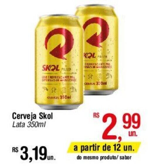 Cerveja Skol Lata 350ml Oferta Na Fort Atacadista