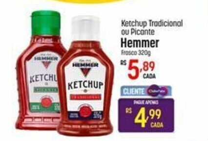 Ketchup Tradicional Ou Picante Hemmer 320g Oferta Na Muffato