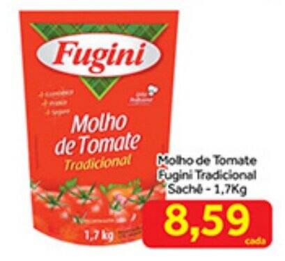 Molho De Tomate Fugini Tradicional Sache Kg Oferta Na Shibata