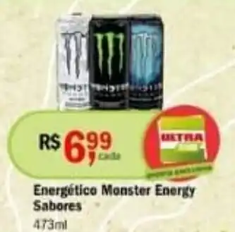 Energético Monster Energy Sabores 473ml oferta na Ultrabox