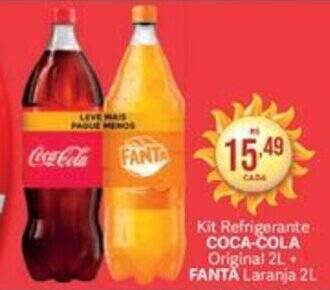 Kit Refrigerante COCA COLA Original 2L FANTA Laranja 2L Oferta Na Rede