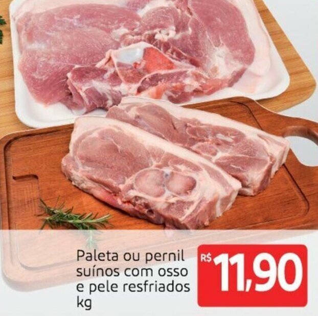 Paleta Ou Pernil Suinos Osso E Pele Resfriados Kg Oferta Na Extra