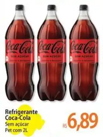 Refrigerante Coca Cola Sem açúcar Pet 2L oferta na Atacadão