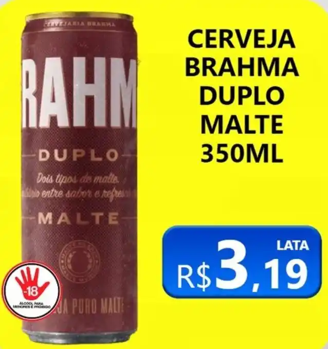 CERVEJA BRAHMA DUPLO MALTE 350ML Oferta Na Atual Supermercado