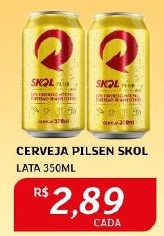 CERVEJA PILSEN SKOL LATA 350ML oferta na Assaí Atacadista