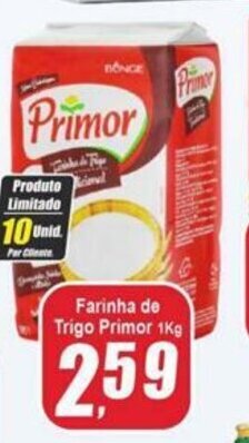 Farinha de Trigo Primor 1kg oferta na Panelão