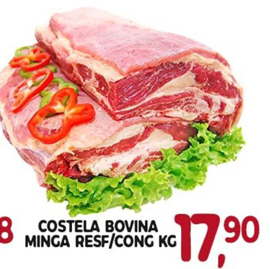 Costela Bovina Minga Resf Cong 1kg Oferta Na Bom Dia