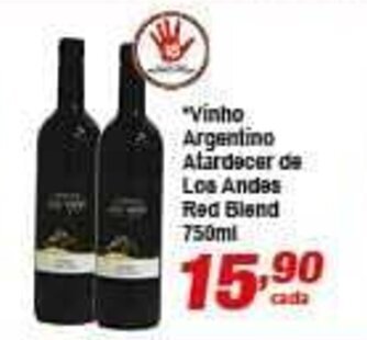 Vinho Argentino Atardecer De Los Andes Red Blend Ml Oferta Na Ricoy