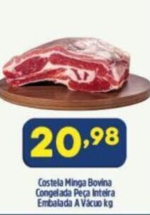 Costela Minga Bovina Congelada Peca Inteira Embalada A Vacuo 1kg Oferta