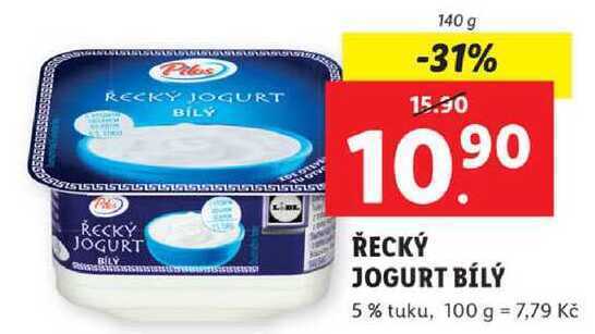 Řecký jogurt bílý 140 g nabídky v Lidl