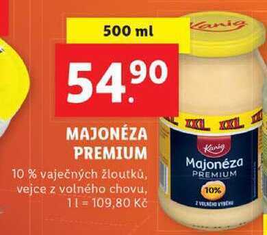 Majonéza premium 500 ml nabídky v Lidl