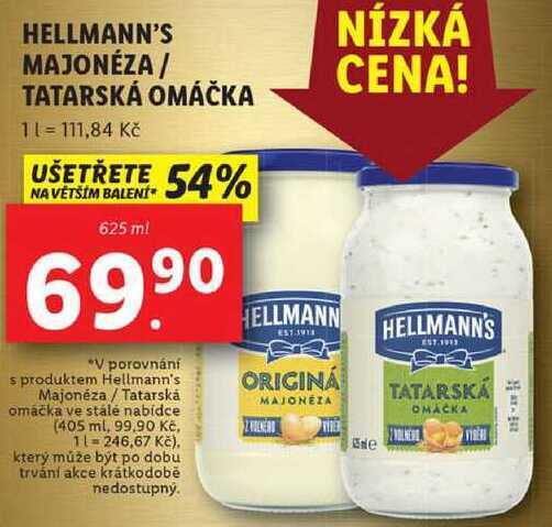 Hellmann S Majon Za Tatarsk Om Ka Ml Nab Dky V Lidl